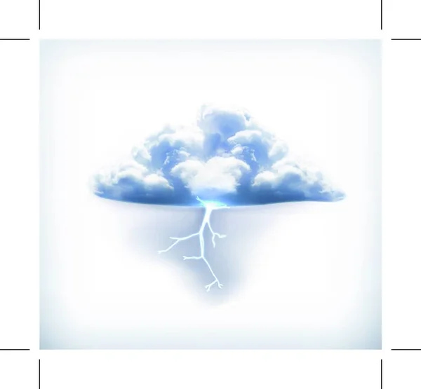 Lightning Isolated White Background — Stock Vector