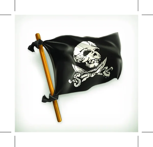 Jolly Roger Icône Vectorielle — Image vectorielle