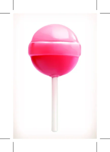 Lollipop Geïsoleerd Witte Achtergrond — Stockvector