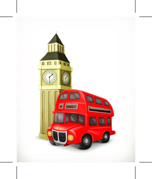 London Bus Vektorové Ilustrace — Stockový vektor
