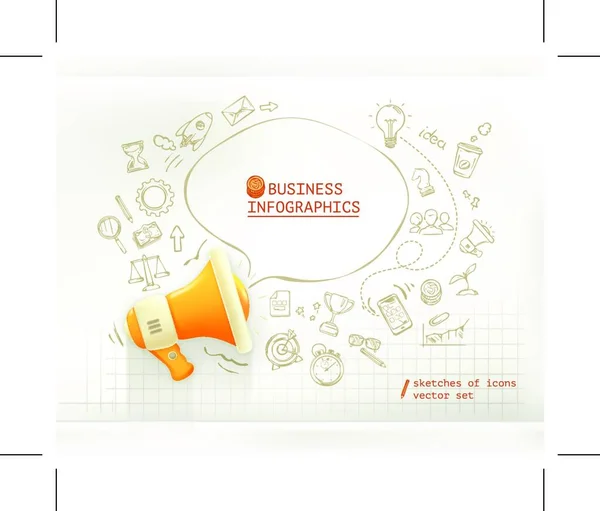 Marketing Promocja Zbiór Infografik Biznesowych — Wektor stockowy