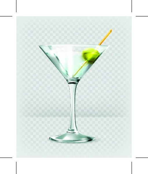 Cocktail Martini Ícone Vetorial — Vetor de Stock