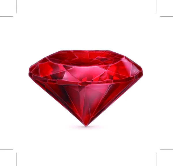 Ruby Kırmızı Vektör Simgesi — Stok Vektör