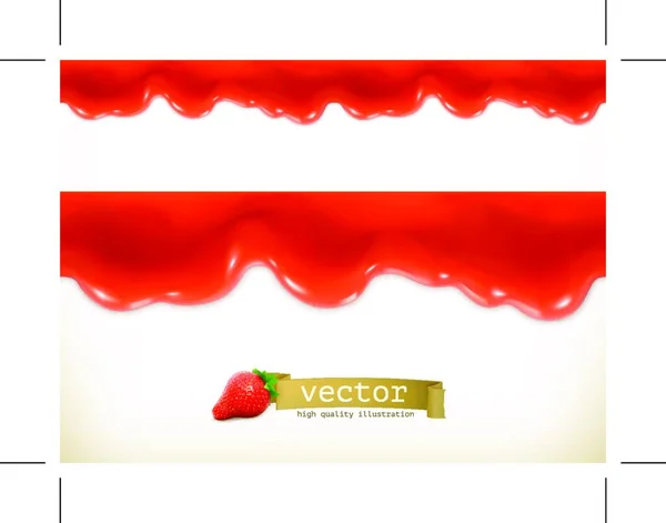 Röda Söta Droppar Sömlös Vektor — Stock vektor