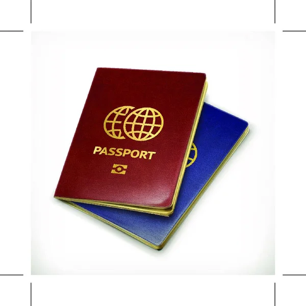 Pasaporte Aislado Sobre Fondo Blanco Ilustración Vectorial — Archivo Imágenes Vectoriales