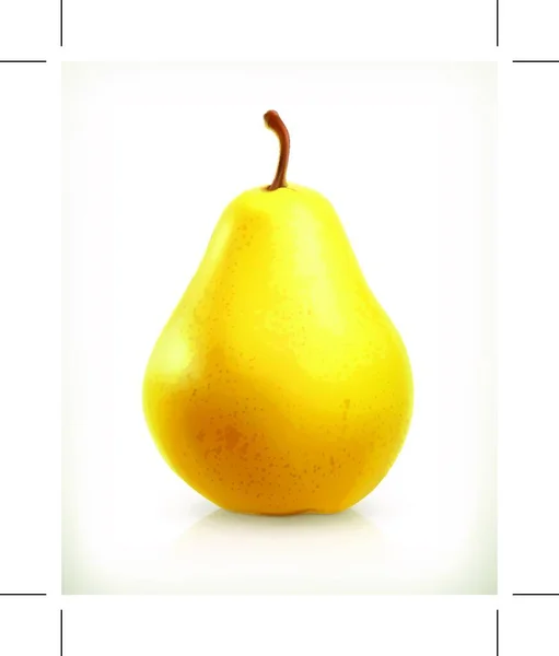 Poire Fruit Été Icône Vectorielle — Image vectorielle