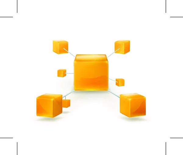 Estructura Cubos Vector Icono — Archivo Imágenes Vectoriales