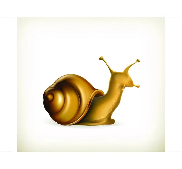 缓慢的蜗牛 粘稠的动物 — 图库矢量图片