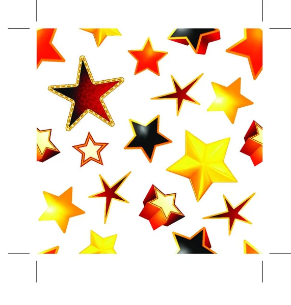 シームレスな背景の星ベクトル — ストックベクタ