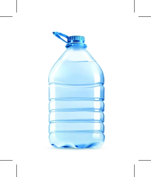 Große Plastikflasche Mit Trinkwasser Fass Mit Griff Vektordarstellung Isoliert Auf — Stockvektor