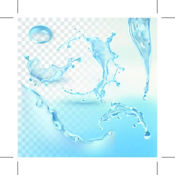 Πιτσιλιές Νερού Διανυσματικό Στοιχείο Διαφάνεια — Διανυσματικό Αρχείο