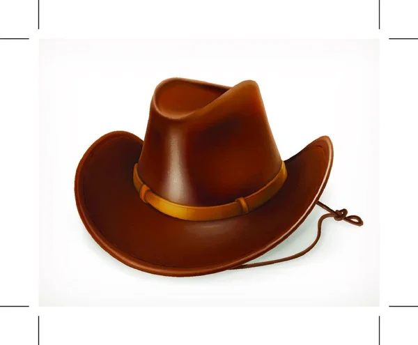 Chapéu Cowboy Ícone Vetor —  Vetores de Stock