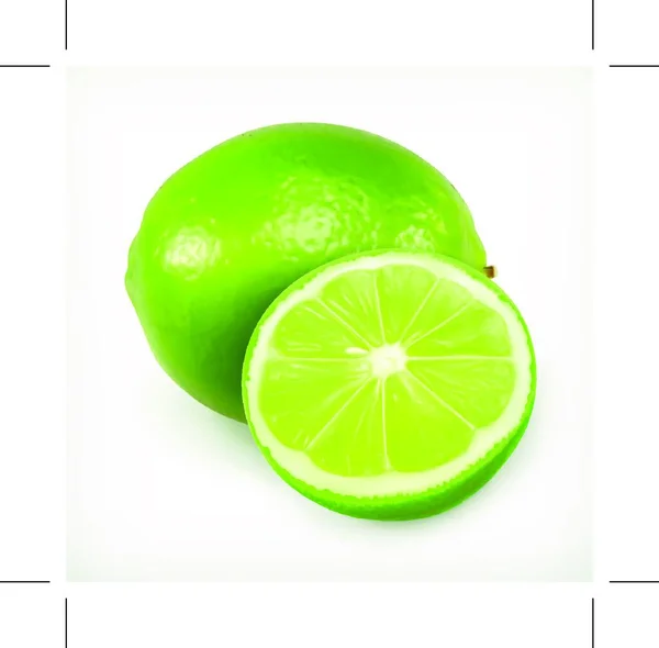 Lime Vektorikon För Citrusfrukter — Stock vektor