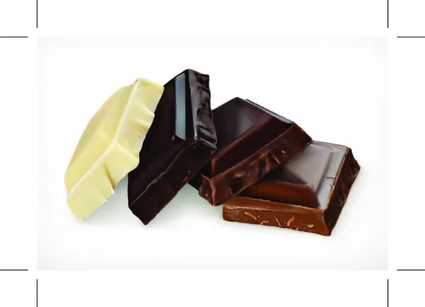 Pièces Chocolat Icône Vectorielle — Image vectorielle