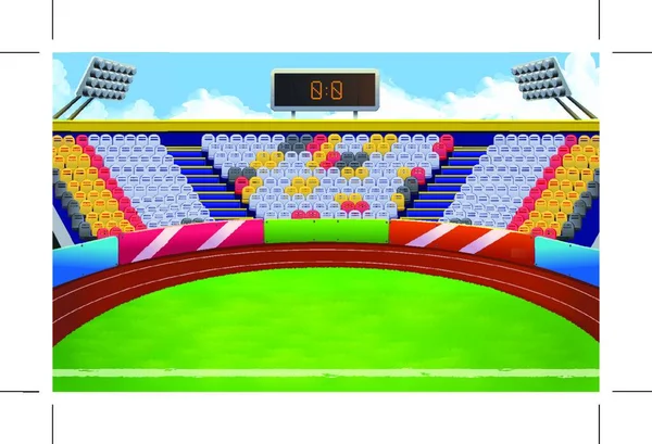 Stadion Sportarena Vector Achtergrond — Stockvector