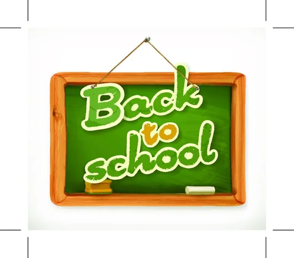 Back School Schoolboard Vector Icon — Stock Vector