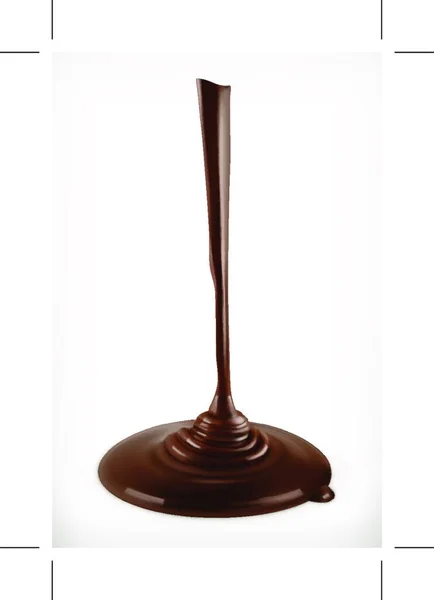 플라잉 초콜릿 그래픽 — 스톡 벡터