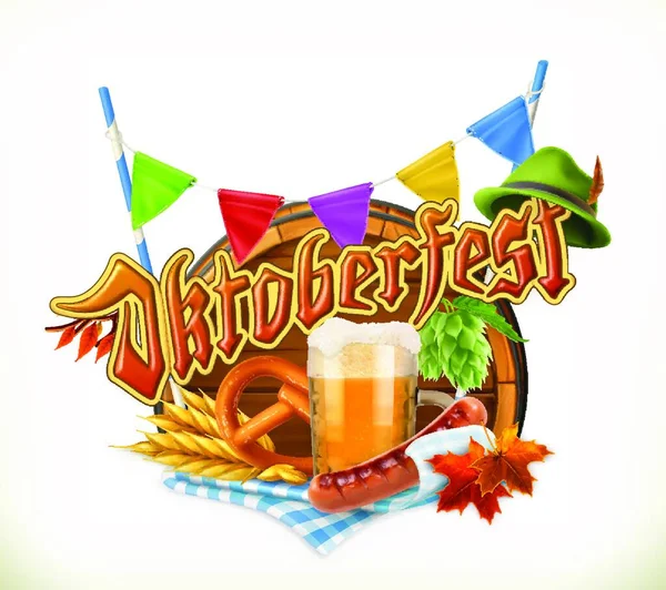 Munich Beer Festival Oktoberfest Vettore Può Essere Utilizzato Anche Qualsiasi — Vettoriale Stock