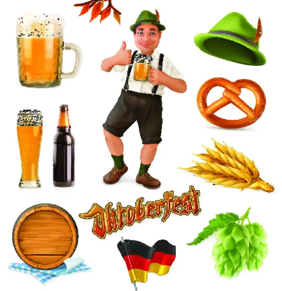 Festival Cerveza Munich Oktoberfest Vector También Puede Ser Utilizado Por — Archivo Imágenes Vectoriales