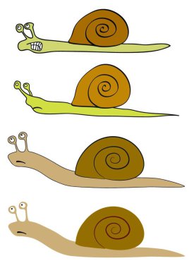 slow Snail, slimy animal clipart