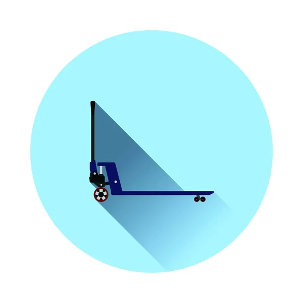 Ikona Hydraulického Vozíku Plochá Barva Stínovým Designem Vektorová Ilustrace — Stockový vektor