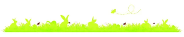 Divertido Fondo Pascua Con Conejo Pascua Decoración Pascua — Vector de stock