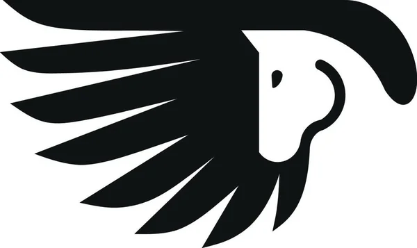 Вектор Логотипа Пегаса Стилизованная Векторная Иллюстрация Логотипа Лошади — стоковый вектор