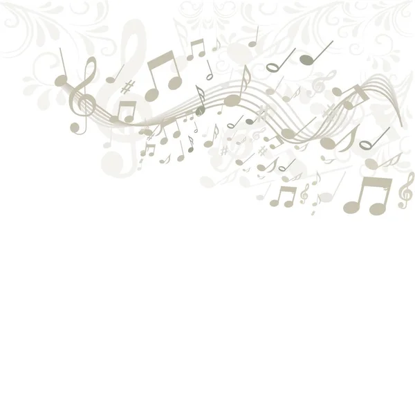 Musik Fond Avec Des Notes Colorées — Image vectorielle