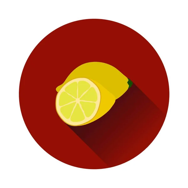 Icône Design Plat Citron Couleurs Illustration Vectorielle — Image vectorielle