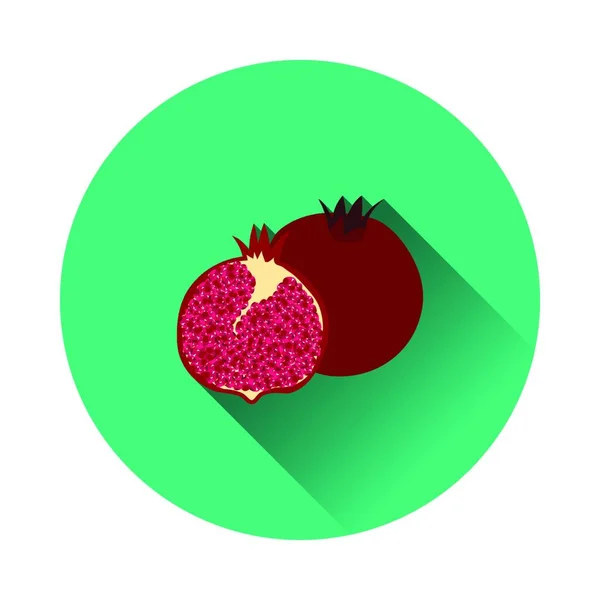 Flat Design Icon Pomegranate Colors 일러스트 — 스톡 벡터