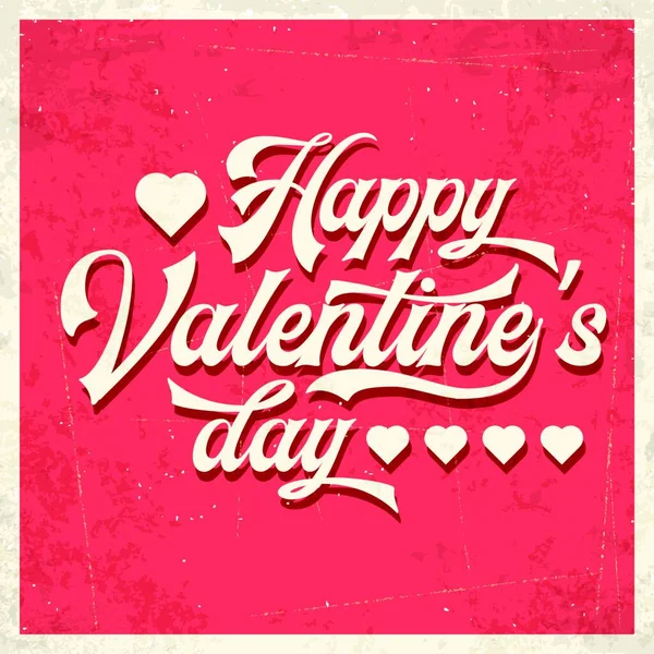 Happy Valentine Day Retro Poster — стоковый вектор