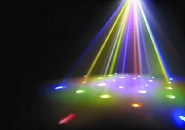 Disco Lights Háttér Spotlights Effect Absztrakt Illusztráció Vektor — Stock Vector