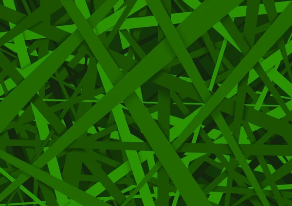 緑の縞模様のテクスチャの背景 アブストラクト3D光学照明 ベクトルと緑の草のイラスト — ストックベクタ