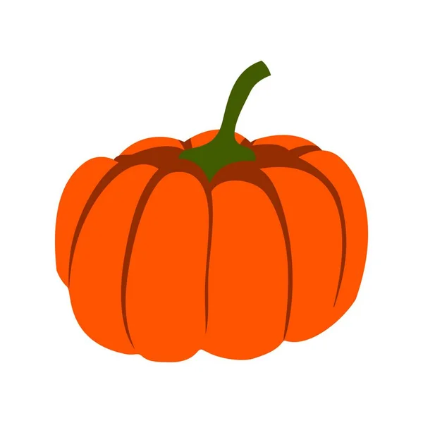 Pumpkin Icon Flat Color Design Vector Illustration — Stock Vector