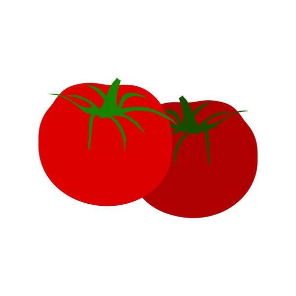 Tomatoes Icon Flat Color Design Vector Illustration — Stock Vector