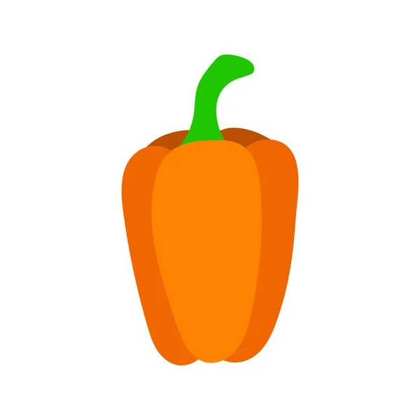 Pepper Icon Flat Color Design Vector Illustration — Stock Vector