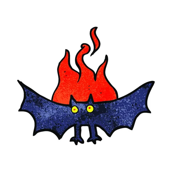 Fumetto Spaventoso Vampiro Pipistrello — Vettoriale Stock