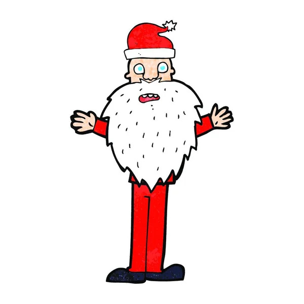 Desenho Animado Preocupado Santa Claus — Vetor de Stock