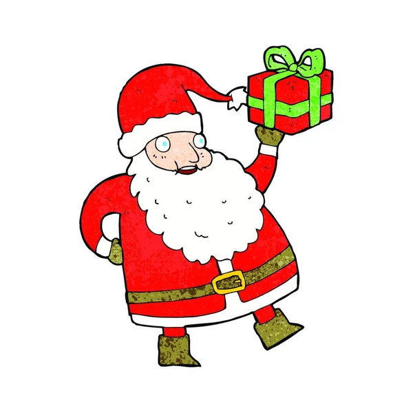 Dibujos Animados Santa Claus Aislado Sobre Fondo Blanco — Vector de stock