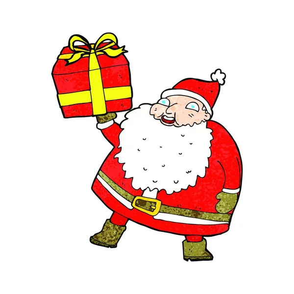 Desenhos Animados Santa Claus Isolado Fundo Branco — Vetor de Stock