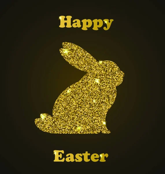 Tarjeta Decorativa Pascua Con Conejo Ilustración Vectorial — Vector de stock