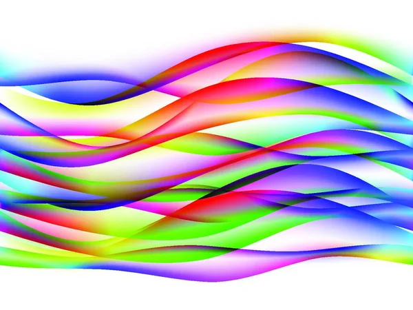 ダイナミック フロー波形ベクトル エネルギッシュな波 透明性とメッシュでEps10 — ストックベクタ