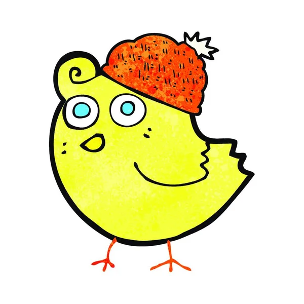 Kreskówka Ptak Sobie Top Hat — Wektor stockowy