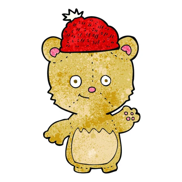 Urso Dos Desenhos Animados Chapéu — Vetor de Stock