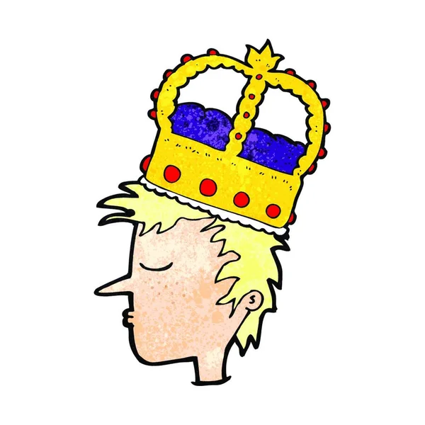 头戴王冠的卡通人物 — 图库矢量图片