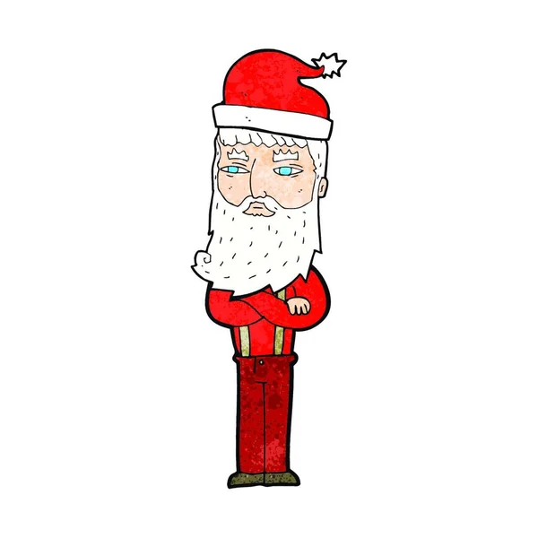 Desenho Animado Hipster Santa Cláusula — Vetor de Stock