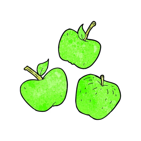 Manzanas Dibujos Animados Ilustración Sobre Fondo Blanco — Vector de stock