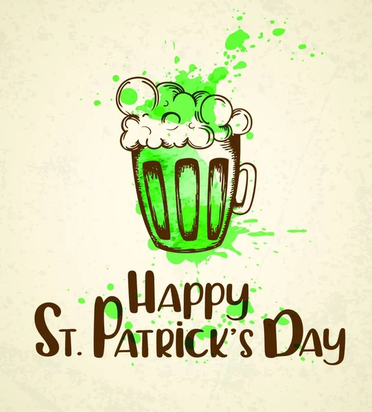 Saint Patricks Day Poster Patrick — Stock Vector