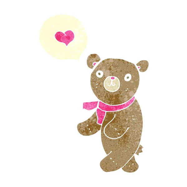 Urso Dos Desenhos Animados Amor — Vetor de Stock