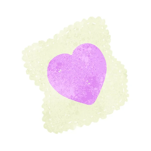 Cartoon Love Heart Handkerchief — Stock Vector
